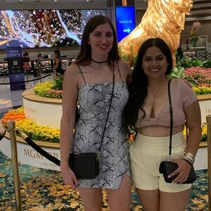 Forever 21 Snakeskin Print Mini Dress with Spaghetti Straps Small